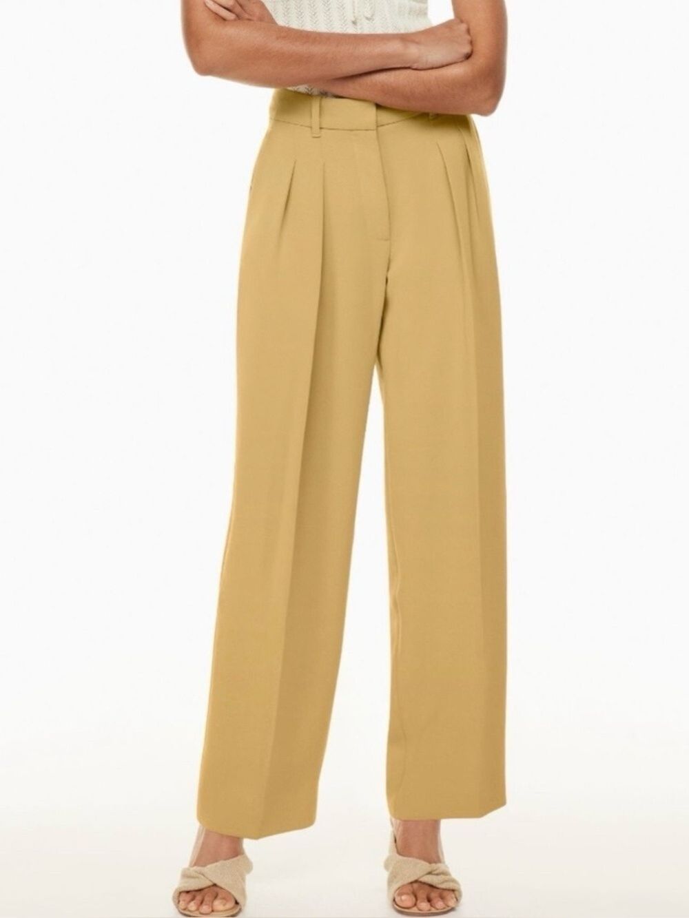 Wilfred The Effortless Pant™ - Crepette™ Mustard Yellow Size 6 Aritzia